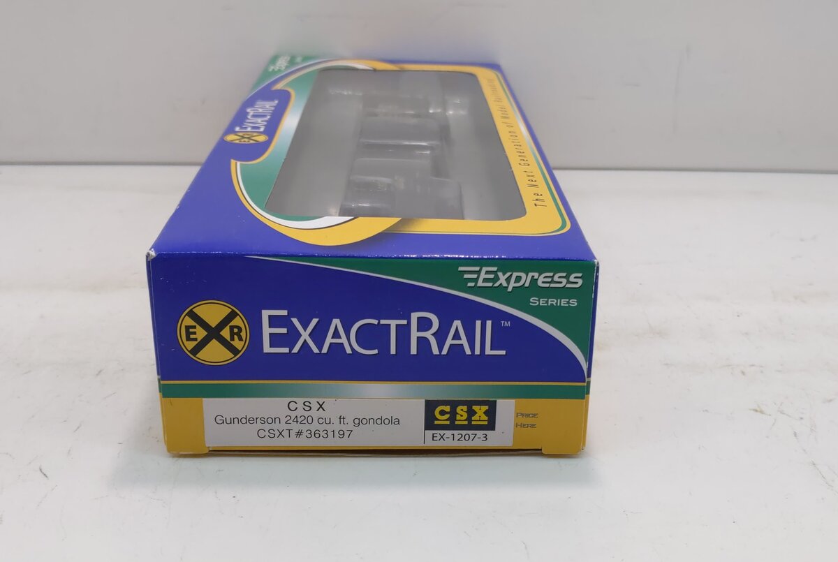 ExactRail EX-1207-3 HO Scale CSX Gunderson 2420 cu.ft. Gondola #363197 NIB