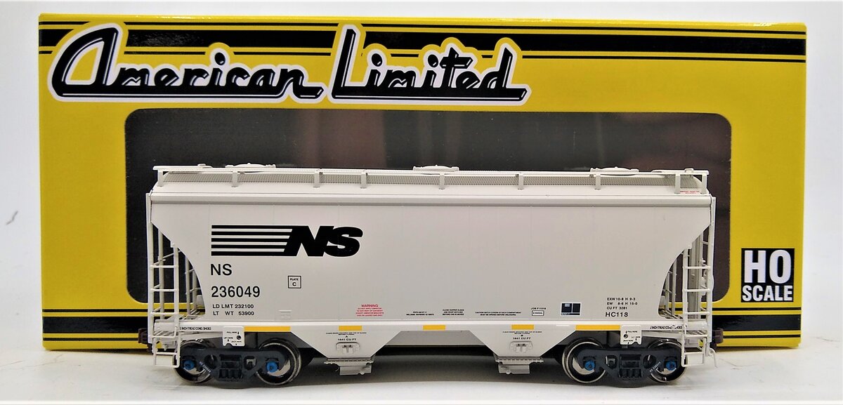 American Limited Models 1052 HO Norfolk Southern 2-Bay Covered Hopper #236049