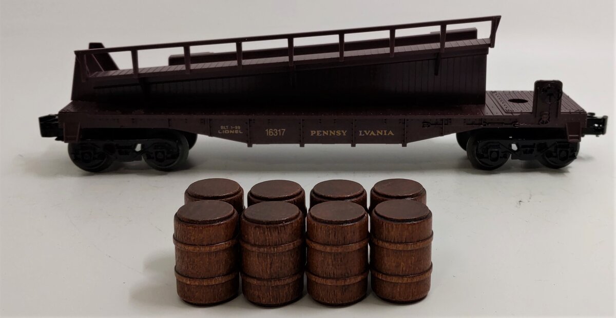 Lionel 6-16317 O Gauge Pennsylvania Barrel Ramp Car #16317