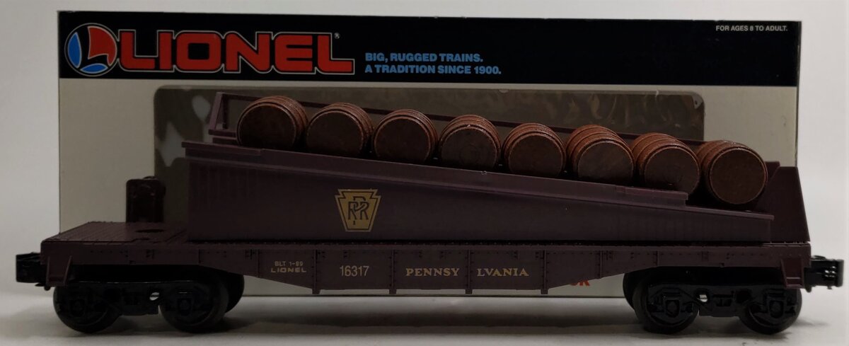 Lionel 6-16317 O Gauge Pennsylvania Barrel Ramp Car #16317