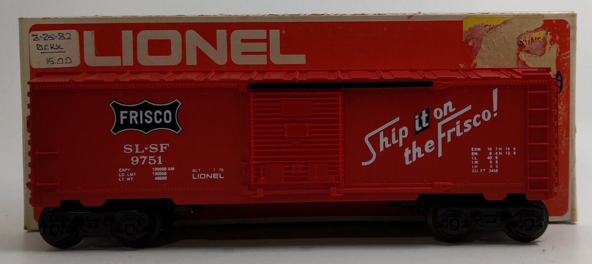 Lionel 6-9751 O Gauge Frisco Boxcar LN/Box