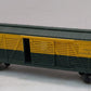 MTH 30-7109 O Gauge CNW Yellow & Green Semi-Scale Stock Car #15033 LN/Box