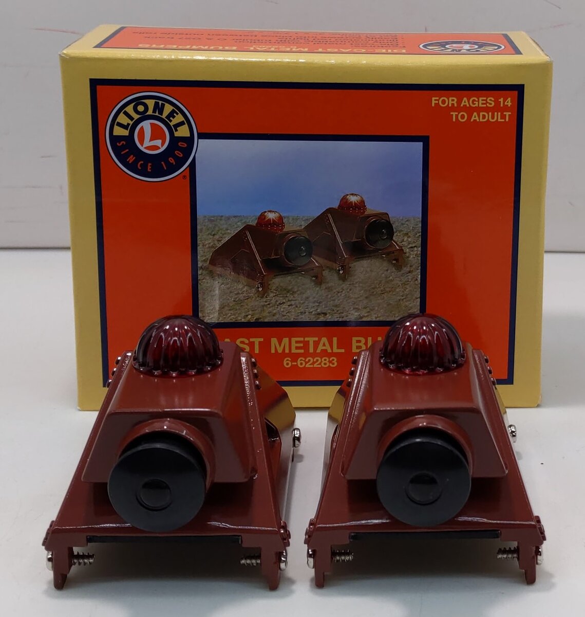 Lionel 6-62283 O and 0-27 Scale Die-Cast Metal Illuminated Bumpers (Box of 2) LN/Box