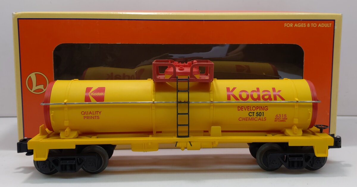 Lionel 6-16188 O Gauge Kodak Single Dome Tank Car #6315 EX/Box