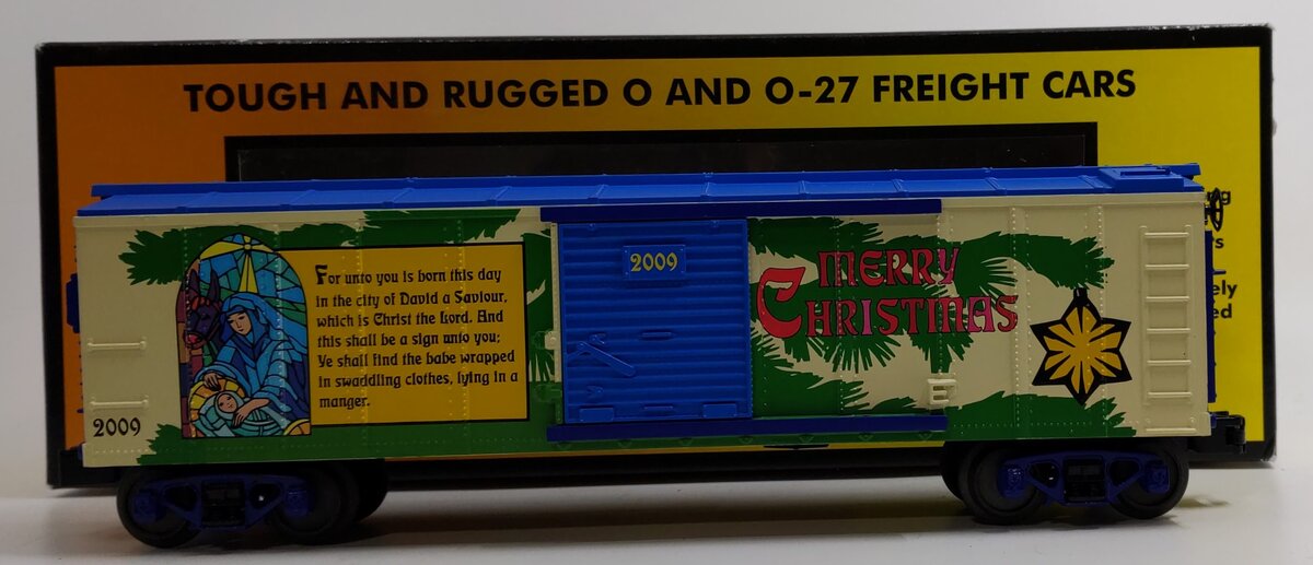 MTH 30-74531 O Gauge 2009 Christmas Box Car LN/Box