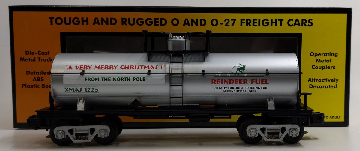 MTH 30-7396 O Gauge Christmas Tank Car #1225