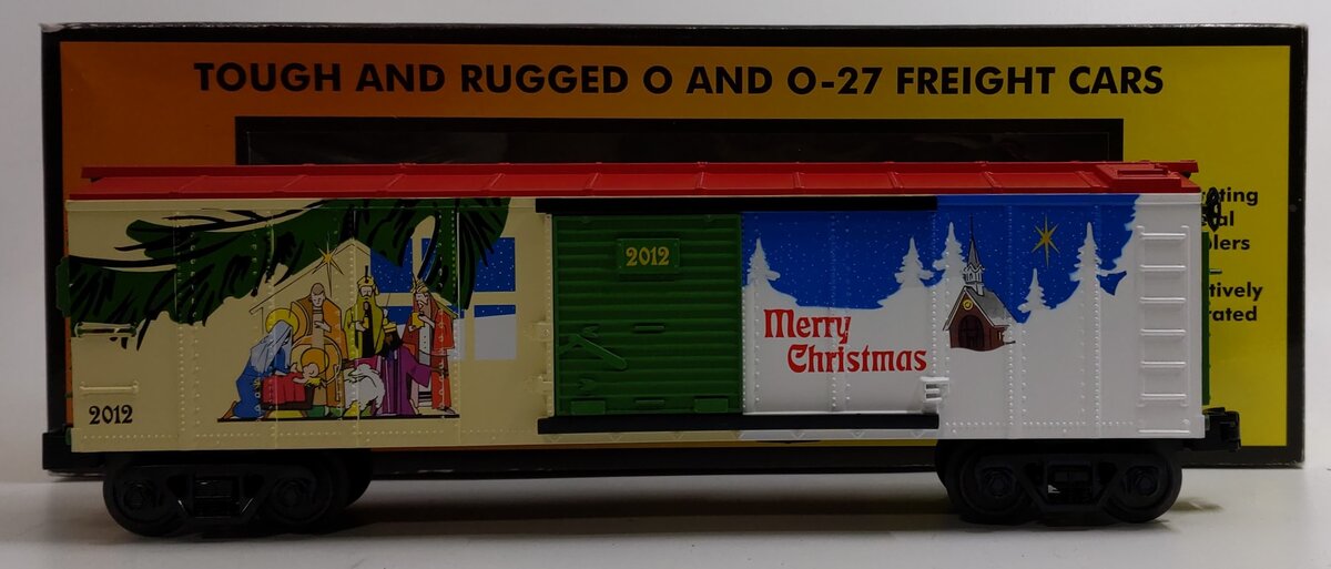 MTH 30-74692 O Gauge 2012 Christmas Box Car LN/Box
