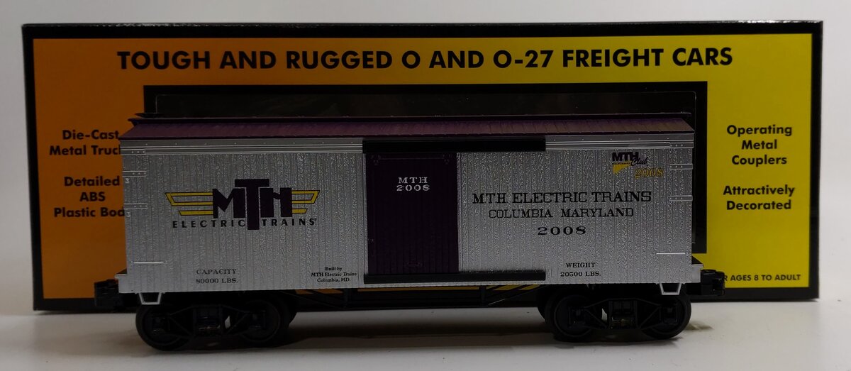 MTH 30-74488 O Gauge MTHRRC-2008 19th Century Boxcar #2008 LN/Box
