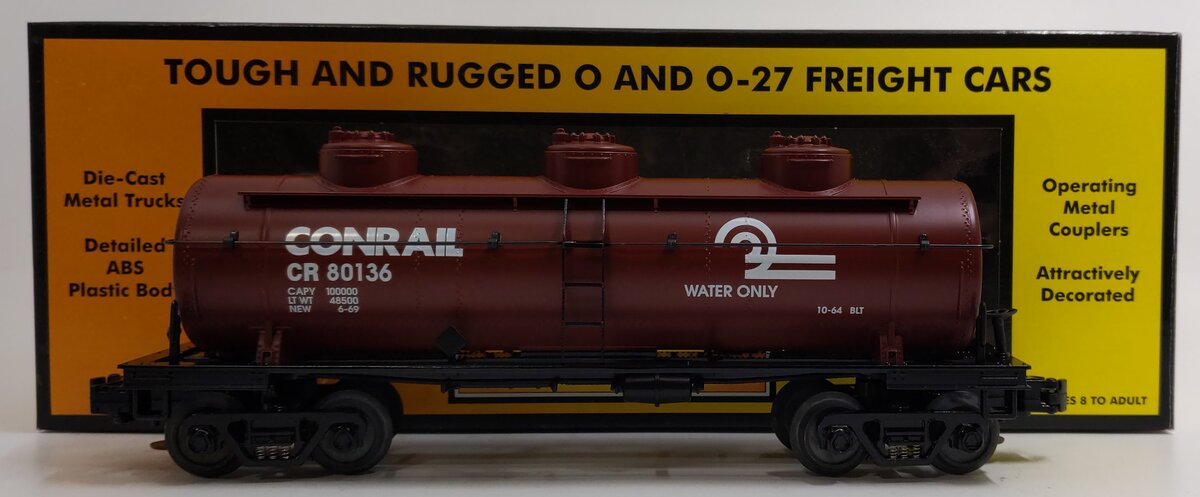 MTH 30-7321 O Gauge Conrail 3-Dome Tank Car #80136 LN/Box