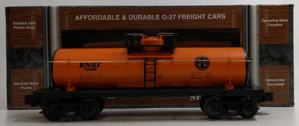MTH 33-7304 O Gauge Burlington Northern Santa Fe Tank Car #12689 LN/Box