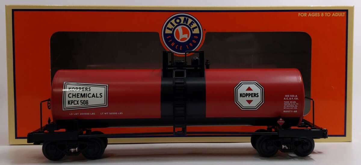 Lionel 6-17919 O Gauge Koppers Unibody Tank Car LN/Box