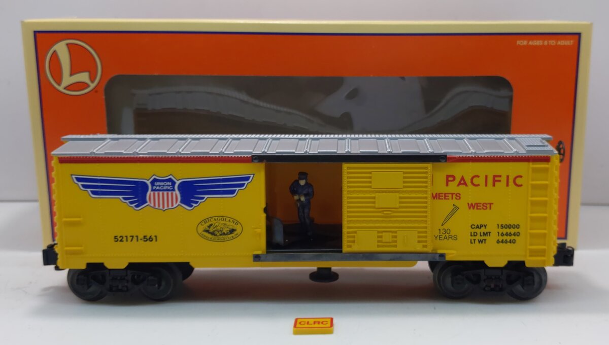 Lionel 6-52171 O Union Pacific Chicagoland RR Club Operating Uncle Herb Boxcar NIB