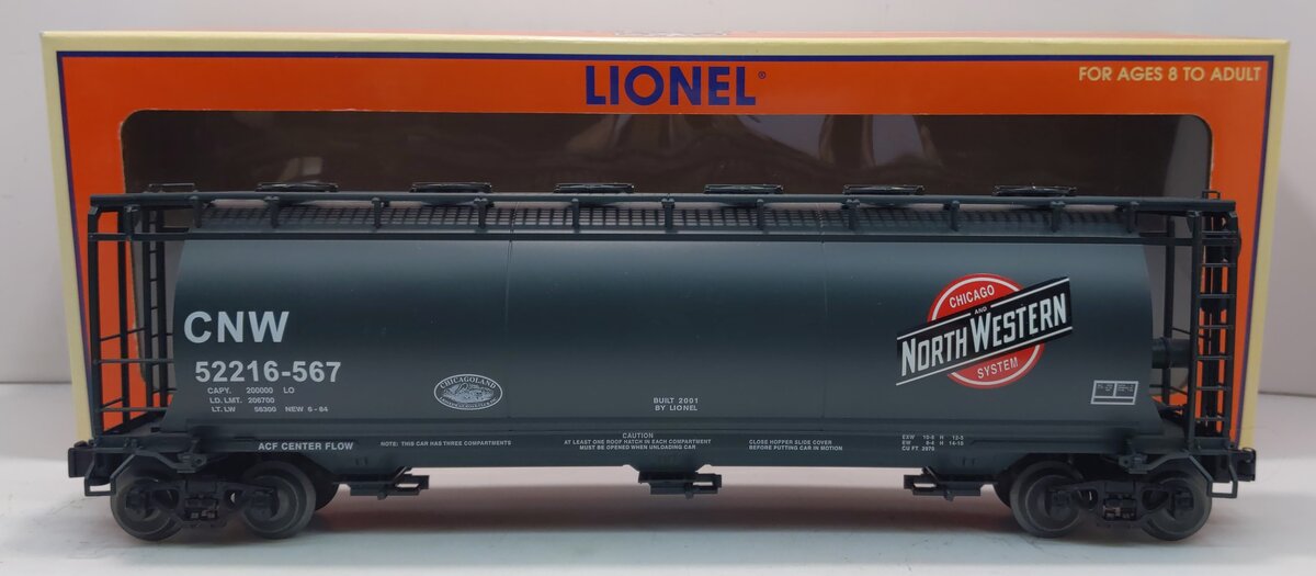 Lionel 6-52216-567 O Chicago & North Western Cylindrical Green Hopper LN/Box