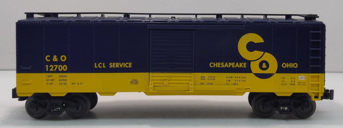 Lionel 6-17268 O Chesapeake & Ohio 9464 Boxcar #12700 LN/Box