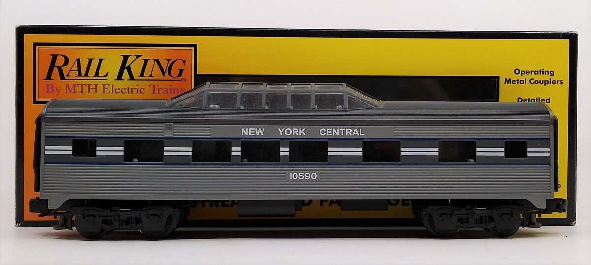 MTH 30-6022 O New York Central Streamlined Vista Dome Car #10590 LN/Box