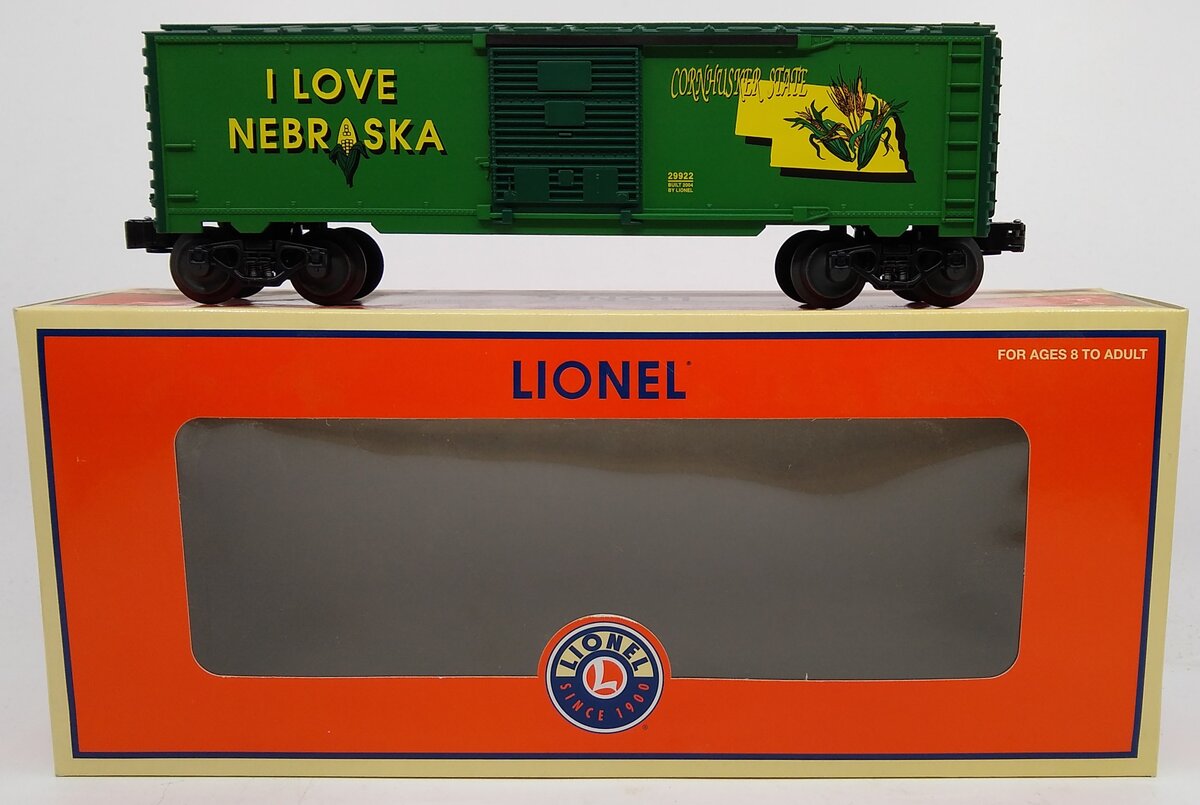 Lionel 6-29922 O Gauge I Love Nebraska Boxcar NIB