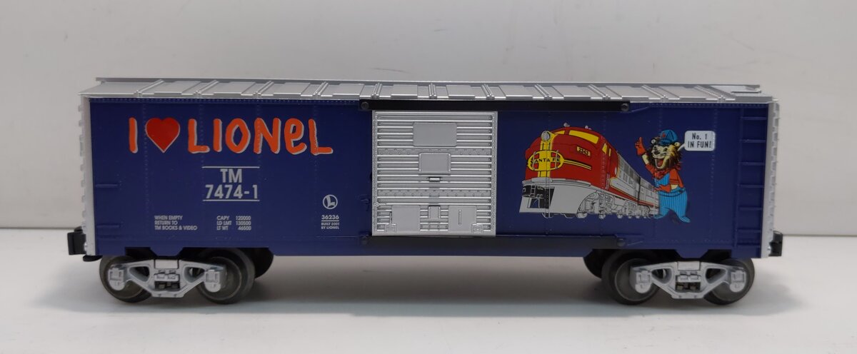 Lionel 6-36236 O Gauge I Love Lionel Boxcar #7474-1 NIB
