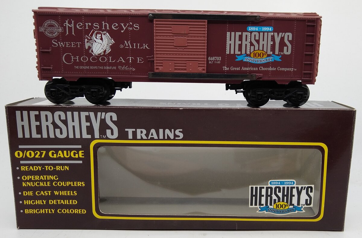 K-Line K646703 O Gauge Hershey's 100th Anniversary Boxcar LN/Box