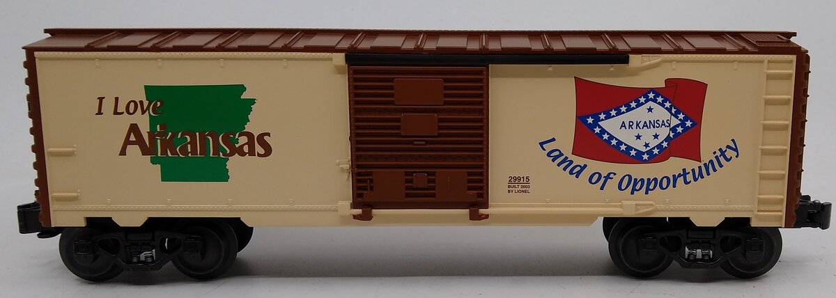 Lionel 6-29915 O Gauge I Love Arkansas Boxcar LN/Box