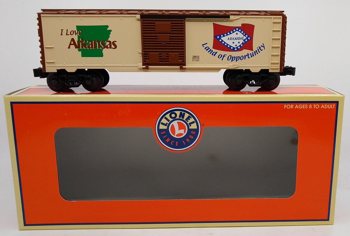 Lionel 6-29915 O Gauge I Love Arkansas Boxcar LN/Box