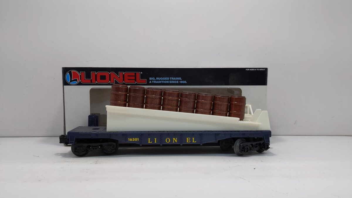 Lionel 6-16301 O Gauge Barrel Ramp Car LN/Box