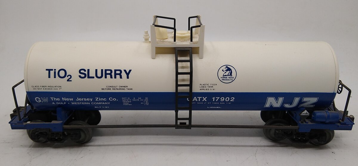 Lionel 6-17902 O Gauge New Jersey Zinc Unibody Tank Car LN/Box