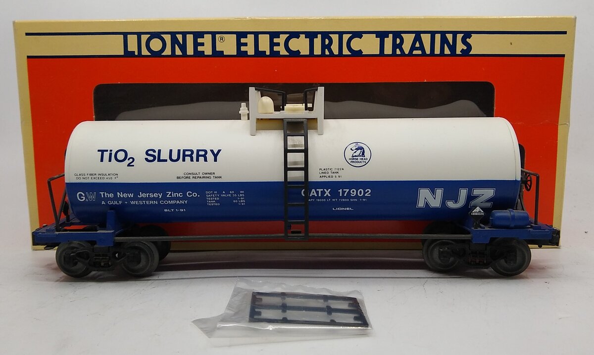 Lionel 6-17902 O Gauge New Jersey Zinc Unibody Tank Car LN/Box