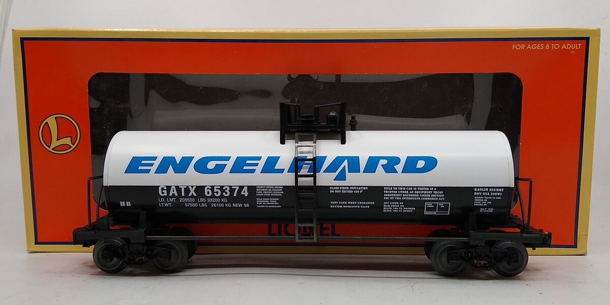 Lionel 6-17914 O Gauge Engelhard Unibody Tank Car #65374 LN/Box