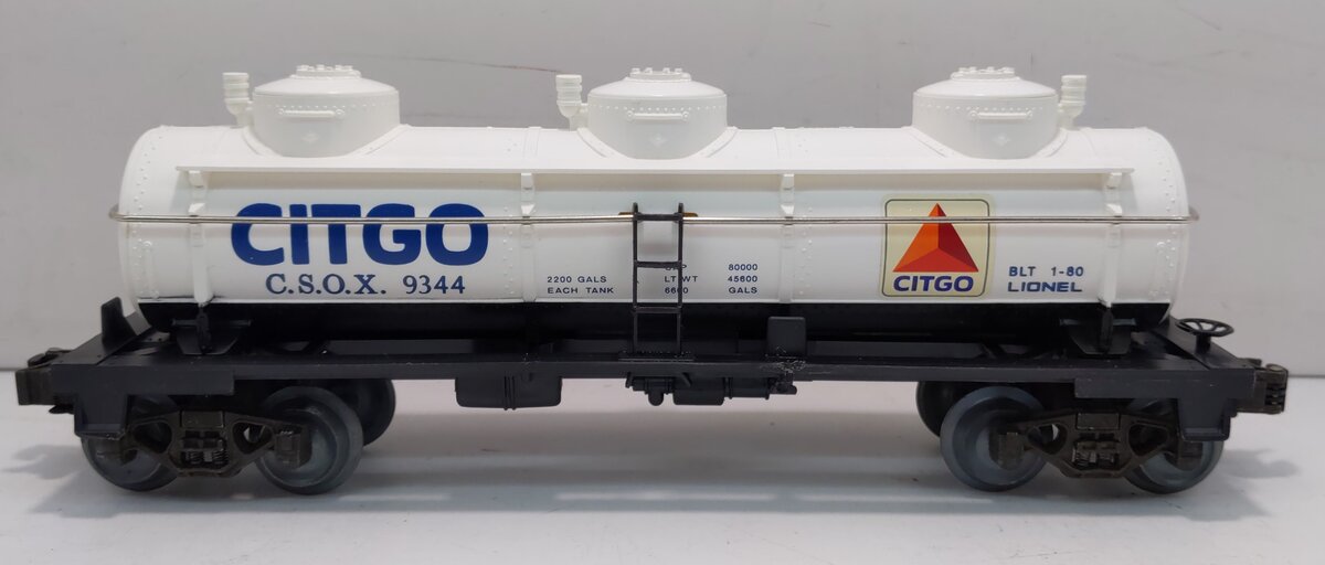 Lionel 6-9344 O Gauge Citgo Triple Dome Tank Car LN/Box