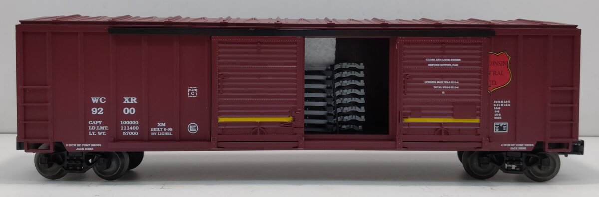 Lionel 6-17231 O Gauge Wisconsin Central Double Door Boxcar #9200 LN/Box