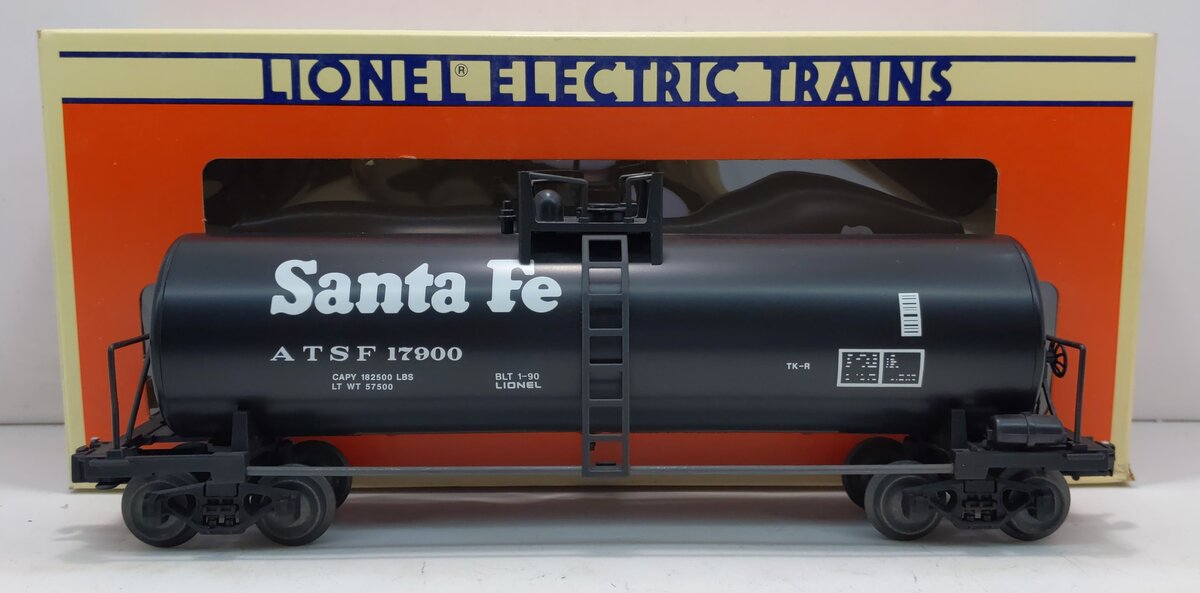 Lionel 6-17900 O Gauge Santa Fe Unibody Single Dome Tank Car #17900 LN/Box