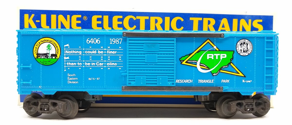 K-Line K-6406 O Gauge TCA 1987 National Convention Boxcar LN/Box