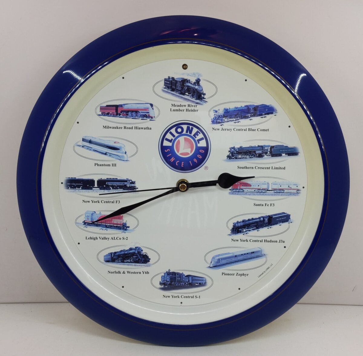 Lionel LWC13 Train Clock With Authentic Train Sounds LN/Box