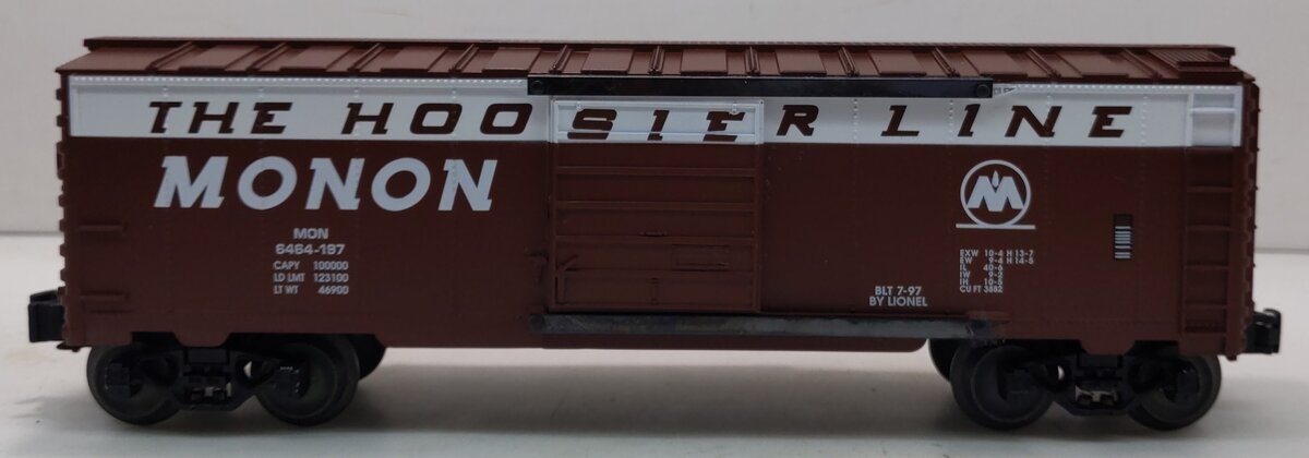 Lionel 6-19289 O Gauge Monon Hoosier Line 6464 Boxcar #6464-197 EX/Box