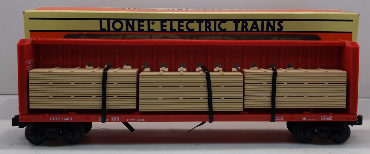 Lionel 6-16381 O Gauge CSXT Center I-Beam Flatcar LN/Box