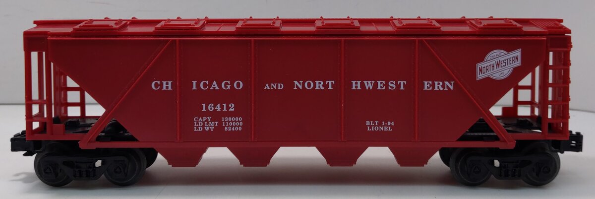 Lionel 6-16412 O Gauge Chicago & North Western 4-Bay Covered Hopper