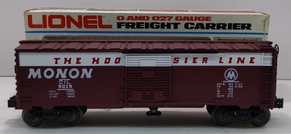Lionel 6-9218 O Gauge Monon Mail Operating Boxcar LN/Box