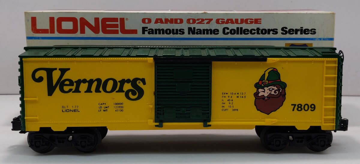 Lionel 6-7809 O Gauge Vernors Boxcar #7809 LN/Box