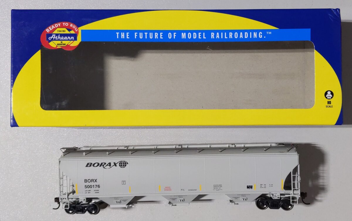 Athearn 89479 HO BORX Trinity 3-Bay Covered Hopper Ready to Run #500176