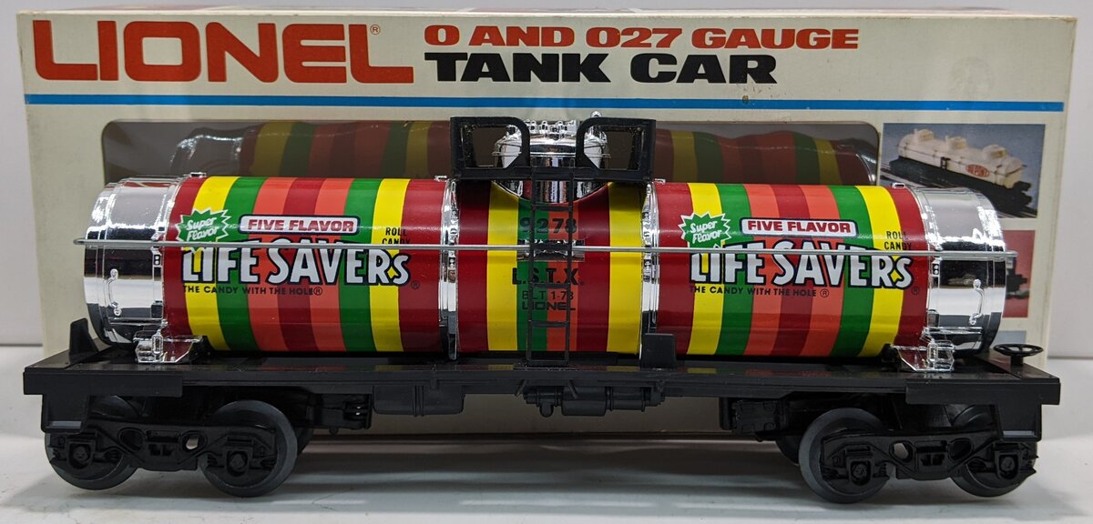 Lionel 6-9278 O Gauge Lifesavers Chrome Plated Single Dome Tank Car EX/Box