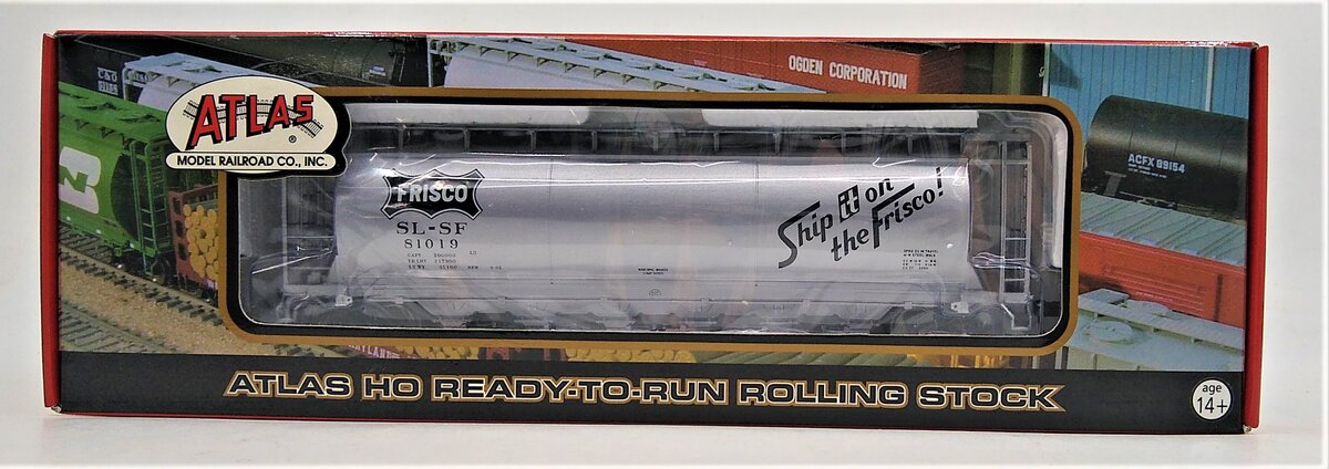 Atlas 1968-2 HO Scale Frisco 6-Bay Cylindrical Hopper #81019