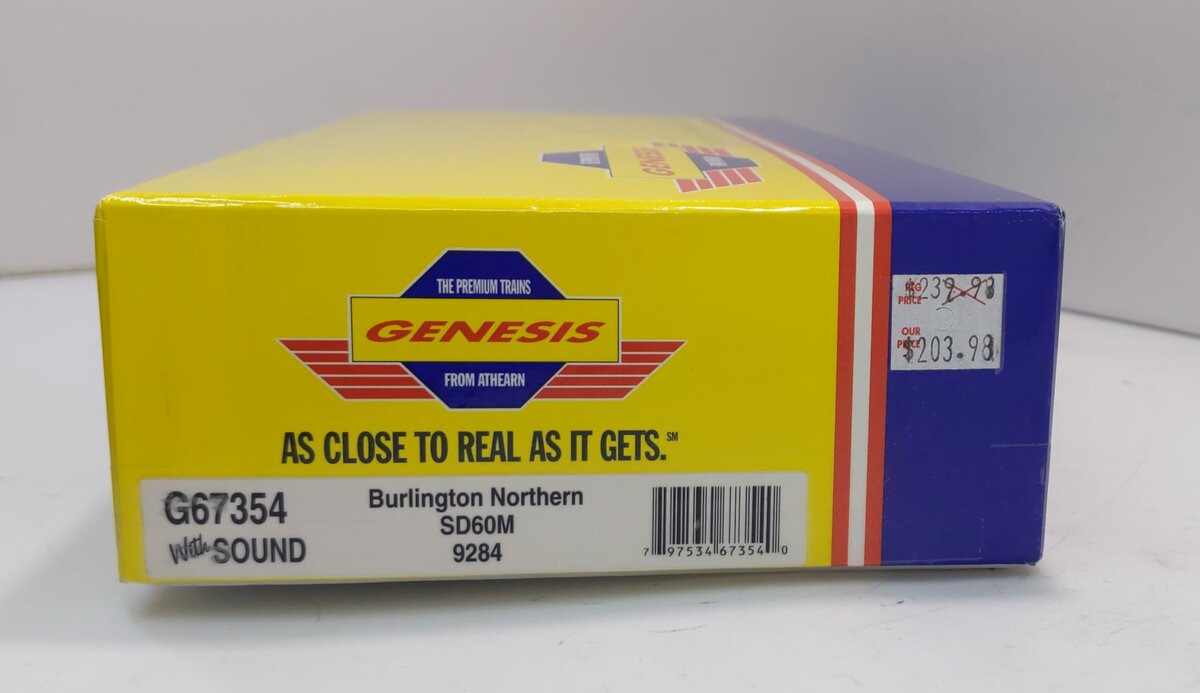 Athearn G67354 HO Burlington Northern SD60M Diesel Locomotive w/ Sound #9284 NIB