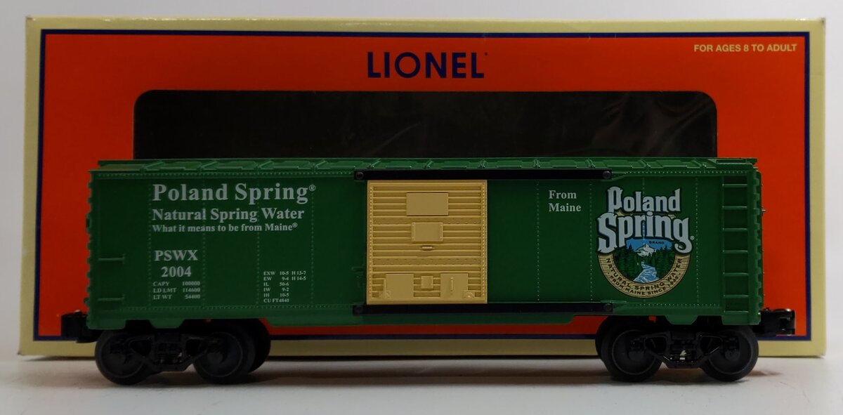 Lionel 6-52352 O Gauge NETCA Poland Springs Box Car #2004 LN/Box