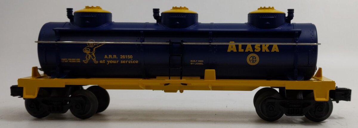 Lionel 6-26150 O Gauge Alaska 3 Dome Tank Car NIB
