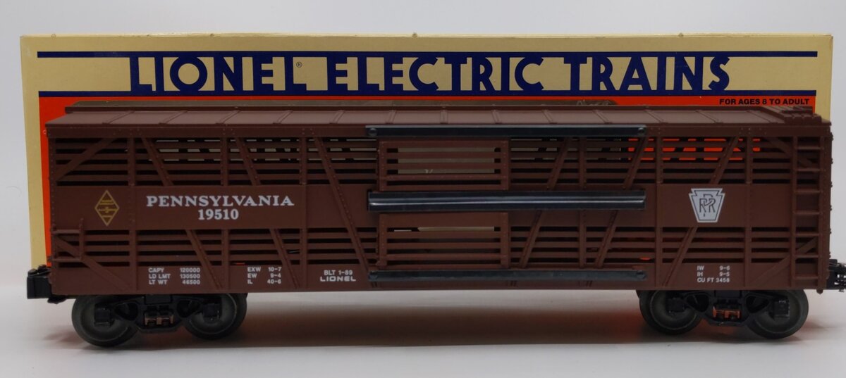 Lionel 6-19510 O Gauge Pennsylvania Railroad Stock Car #19510 LN/Box