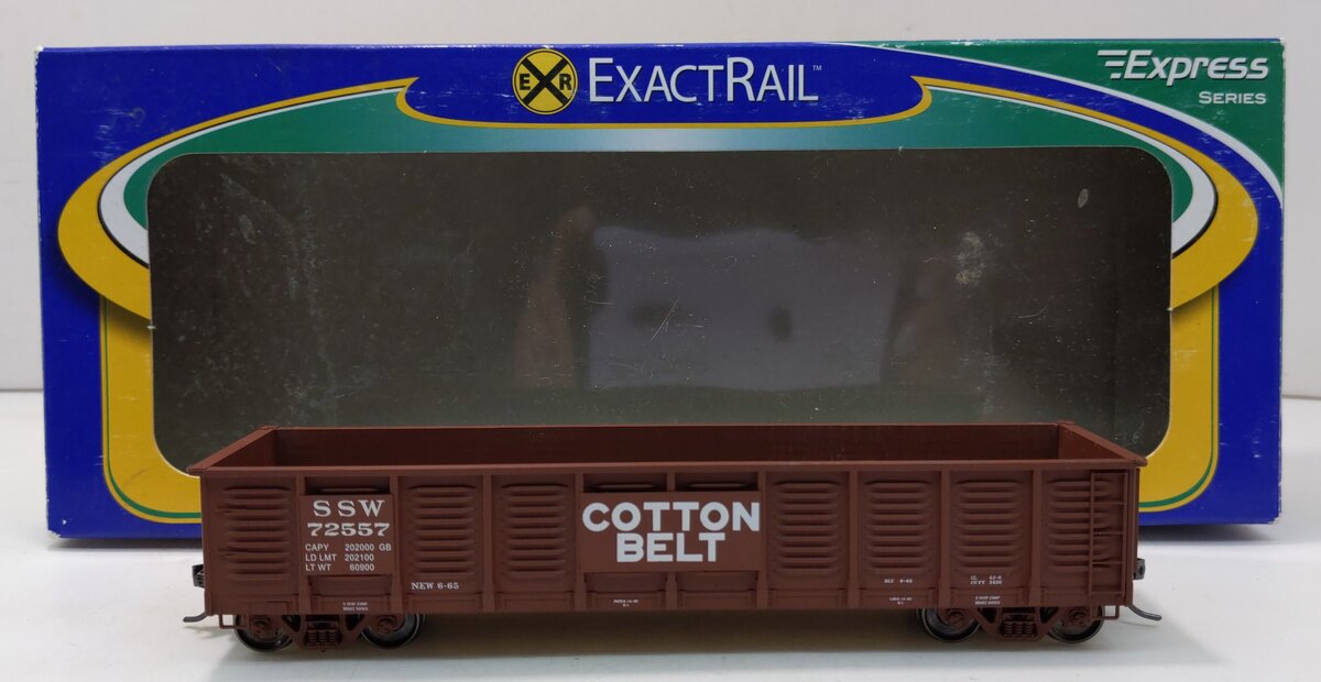 ExactRail EX-1208-1 HO SSW Cotton Belt Gunderson 2420 cu ft Gondola Car #72557 NIB