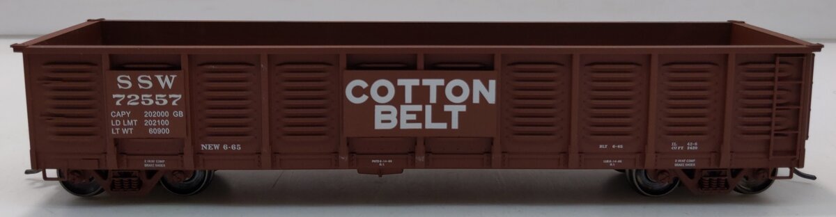 ExactRail EX-1208-1 HO SSW Cotton Belt Gunderson 2420 cu ft Gondola Car #72557 NIB