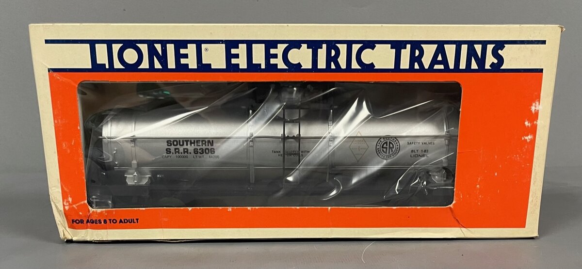 Lionel 6-6306 O Gauge FARR Southern Single-Dome Tank Car #6306 LN/Box