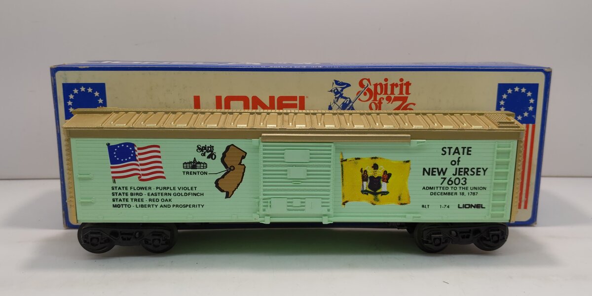Lionel 6-7603 O Gauge State of New Jersey Boxcar LN/Box