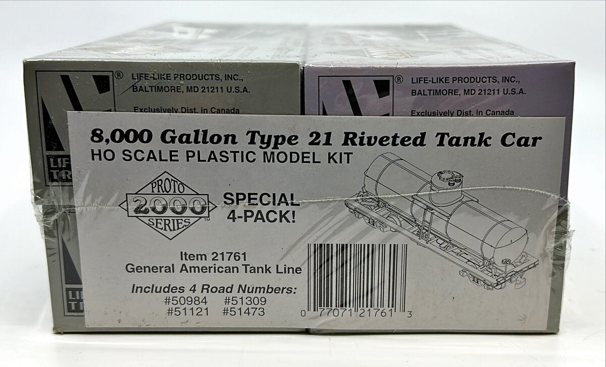 Proto 2000 21761 HO GATX 8,000 Gallon Type 21 Riveted Tank Car Kit (Pack of 4)